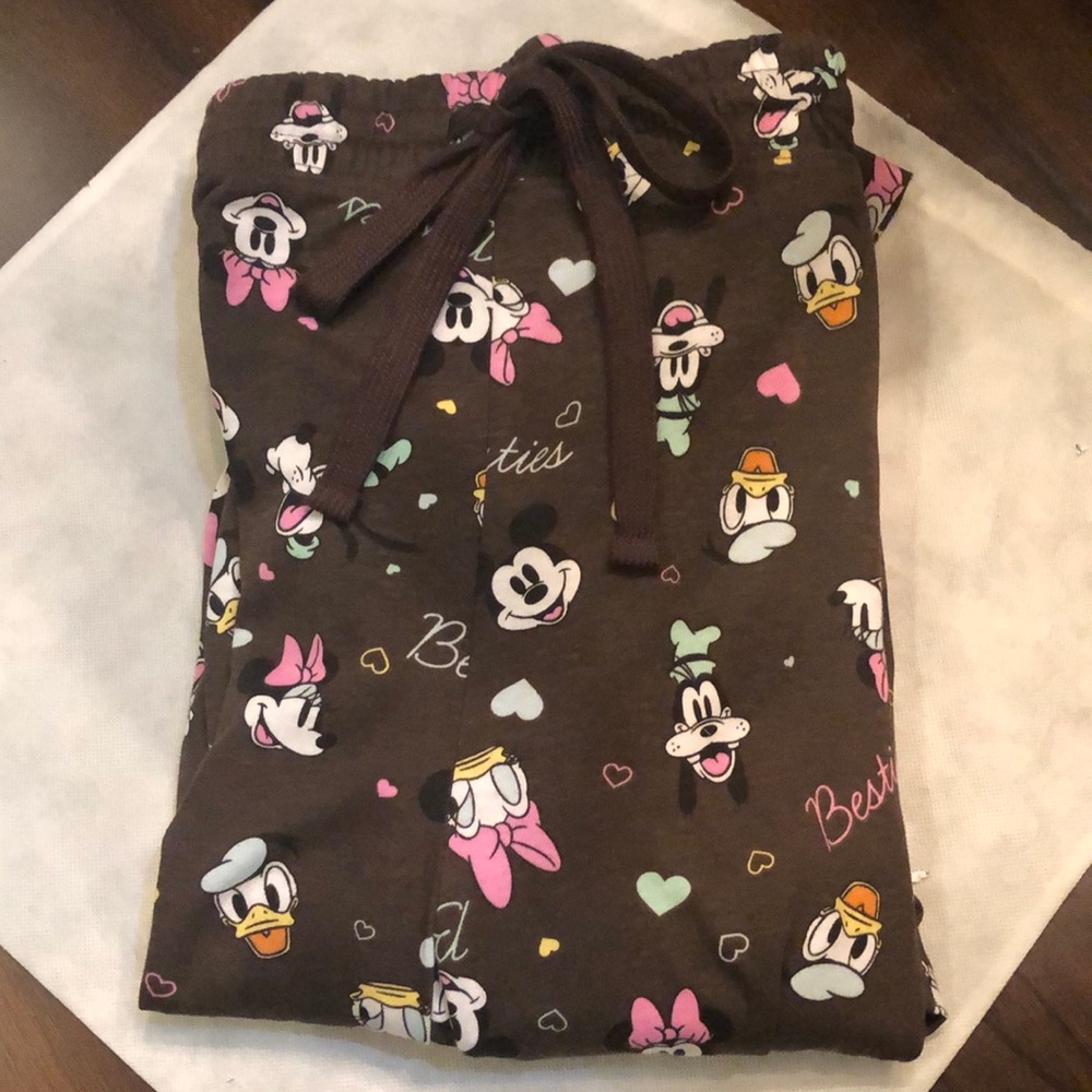 Disney Besties character print high elastic waist cotton blend pj bottoms